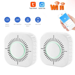 Imagem do Detector De Fumaça Inteligente Sem Fio, WiFi, Proteção Contra Incêndio.