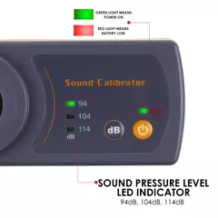 Medidor de Calibração de Nível de Som Portátil - 94dB, 104dB, 114dB - Modelo 8930B