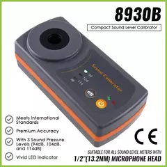 Medidor de Calibração de Nível de Som Portátil - 94dB, 104dB, 114dB - Modelo 8930B - MDSecurPro