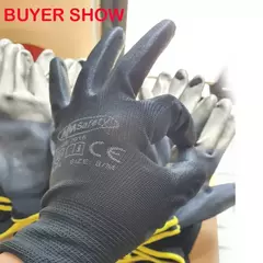 24 peças/12 pares preto plutônio nitrilo luva de trabalho de segurança protet - comprar online