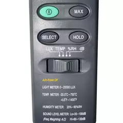 CEM DT-8820 Testador de Ambiente Multifuncional Som, Luz, Umidade e Temperatura