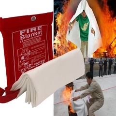 Imagem do Contra Fogo Cobertor 1m x 1m Segurança de fibra de Vidro Emergência