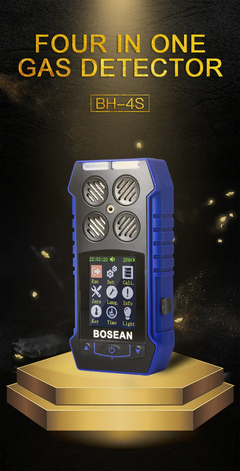 Detector de gás BH 4S portátil 4 em 1, O2, EX, H2S, CO