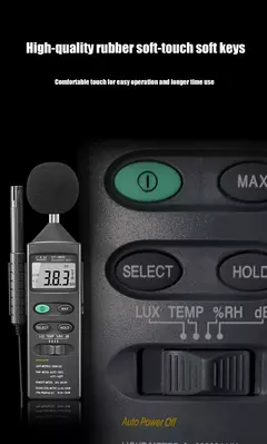 Imagem do CEM DT-8820 Testador de Ambiente Multifuncional Som, Luz, Umidade e Temperatura