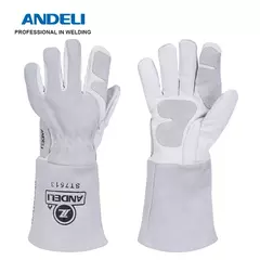 Luvas de solda de couro andeli resistentes ao calor para a solda - comprar online