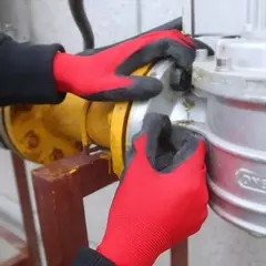 Luvas de Segurança para Jardinagem - PU1350RBLKa-DMF/12 - MDSecurPro