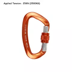 Mosquetão de escalada profissional 25kn, trava de segurança de alumínio - comprar online