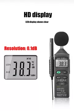CEM DT-8820 Testador de Ambiente Multifuncional Som, Luz, Umidade e Temperatura - MDSecurPro