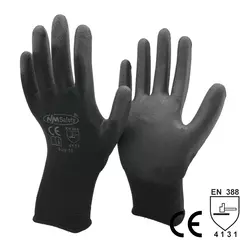 24 peças/12 pares preto plutônio nitrilo luva de trabalho de segurança protet - comprar online