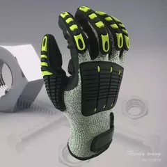 Imagem do Nmsafety trabalho luvas de proteção corte-resistente &amp; anti impacto
