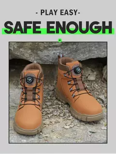 Botas de Trabalho com Botão Rotativo para Homens - comprar online