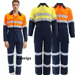 Macacão de Trabalho com Listras Refletivas - Modelo LT-02