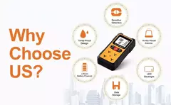 Medidor do detector de gás 4 em 1, oxigênio, O2, monóxido de carbono, CO, H2S - loja online