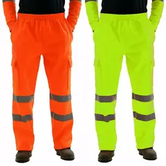 Calças de jogging reflexivas listradas masculinas, calças de uniforme de trabalho na internet