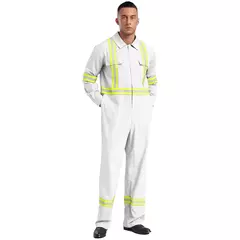 Imagem do Fatos de trabalho com listras reflexivas para homens e mulheres Uniforme