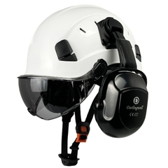 Imagem do Capacete De Segurança Com Óculos De Proteção e Auriculares