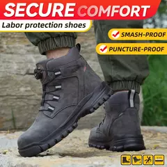 Botas de Trabalho com Botão Rotativo para Homens - MDSecurPro