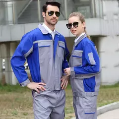 Conjunto de roupas de trabalho de manga comprida masculina, uniformes de oficina na internet