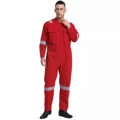 Macacão de Trabalho Leve Masculino Contra Poeira com Tiras Reflexivas - MDSecurPro