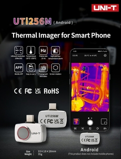 Câmera Térmica UNI-T para Smartphone, Termografia, Imager Térmico - MDSecurPro