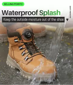 Botas de Trabalho com Botão Rotativo para Homens