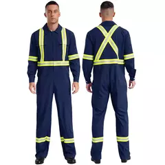 Fatos de trabalho com listras reflexivas para homens e mulheres Uniforme - MDSecurPro
