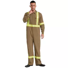 Fatos de trabalho com listras reflexivas para homens e mulheres Uniforme