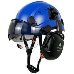 Capacete De Segurança Com Óculos De Proteção e Auriculares - comprar online