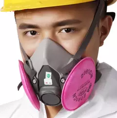 Meia Máscara Facial de Gás 3M 6200 com Filtros – Proteção Avançada Contra Gases e Partículas - loja online