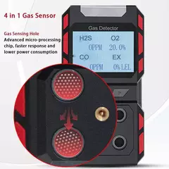 Imagem do Detector de Gás Inflamável Portátil Industrial CO, H?S, O?, CH?, EX