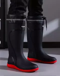 Botas de chuva longas impermeáveis para homens, sapatos masculinos de cultivo,