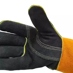 Luvas De Proteção De Soldagem De Couro Preto, Manoplas De Couro Pesadas - comprar online