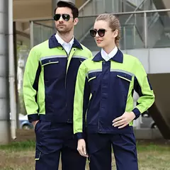 Conjunto de roupas de trabalho de manga comprida masculina, uniformes de oficina na internet