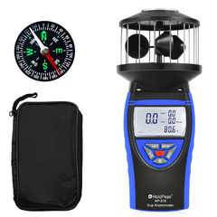 Medidor de vento portátil com retroiluminação LCD, Anemômetro Digital - comprar online