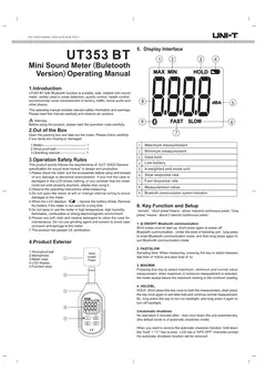 UNI-T UT383/UT383BT Medidor de Luz, UT363/UT363BT Anemômetro, UT353/UT353BT Medidor de Ruído, UT333/UT333BT Termo-higrômetro Digital com Bluetooth na internet