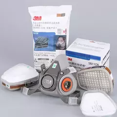 Meia Máscara Facial de Gás 3M 6200 com Filtros – Proteção Avançada Contra Gases e Partículas