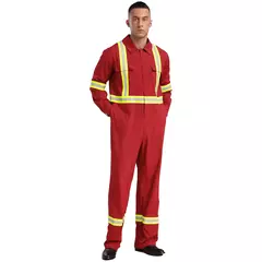 Fatos de trabalho com listras reflexivas para homens e mulheres Uniforme
