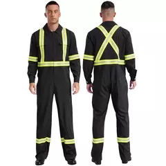 Fatos de trabalho com listras reflexivas para homens e mulheres Uniforme