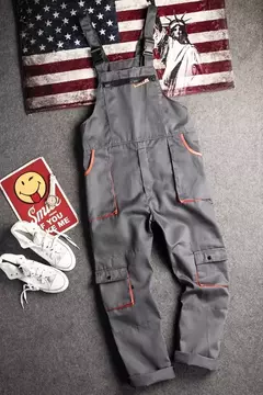 Macacão geral roupa de trabalho casual plus size sem mangas