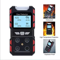Detector de Gás Inflamável Portátil Industrial CO, H?S, O?, CH?, EX - loja online