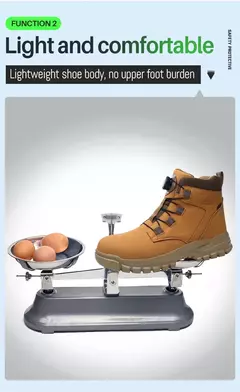 Botas de Trabalho com Botão Rotativo para Homens - MDSecurPro