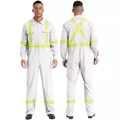 Fatos de trabalho com listras reflexivas para homens e mulheres Uniforme - comprar online
