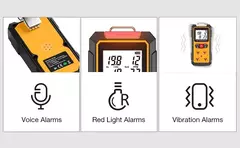 Medidor do detector de gás 4 em 1, oxigênio, O2, monóxido de carbono, CO, H2S - MDSecurPro