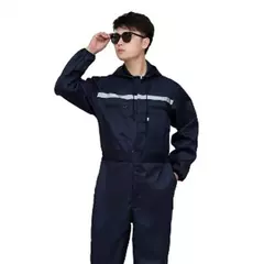 Macacão de trabalho masculino roupas de trabalho de segurança com tiras reflexivas