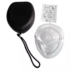 Máscara de Respiração Profissional CPR com Válvula Unidirecional – Ferramenta de Resgate para Primeiros Socorros - MDSecurPro