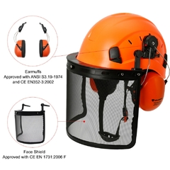 Conjunto Capacete Auricular e viseira e Proteção Ajustável Profissional - loja online