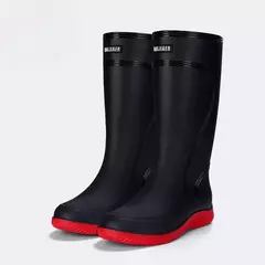 Botas de chuva longas impermeáveis para homens, sapatos masculinos de cultivo, na internet