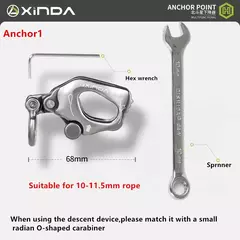 Imagem do Xinda Escalada Descender Aço desativada Big Dipper Descender para Trabalhar em