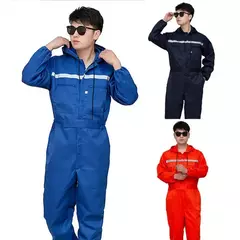 Macacão de trabalho masculino roupas de trabalho de segurança com tiras reflexivas - MDSecurPro