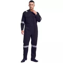 Macacão de Trabalho Leve Masculino Contra Poeira com Tiras Reflexivas